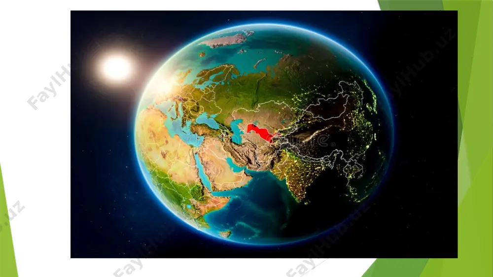 zi atrofida 11,2 kilometr/sekundgacha ko’payib boradi. yer yadrosining tuzilishi, fizik xossalari to’g’risidagi ma’lumotlar geofizika tadqiqot metodlaridan foydalanib olingan. yer yadrosi tashqi va ichki yadro (sub’yadro)dan iborat. sub’yadroning radiusi 1300 kilometr chamasida. tashqi yadroda ko’ndalang seysmik to’lqinlar tarqalmaydi. shuning uchun ham tashqi yadro suyuq bo’lsa kerak deb taxmin qilinadi. tashqi yadrodan ichkisiga o’tishda bo’ylama to’lqinlar ko’ndalang to’lqinlarni qo’zg’atib yuboradi. shu bois ichki yadro qattiq bo’lsa kerak deb faraz qilinadi. yer yadrosining tarkibi to’g’risida yagona fikr yo’q. ba’zi olimlar yer yadrosi temir va nikeldan iborat deyishsa, boshqalari metallashgan silikatlardan, uchinchi guruh olimlar esa temir oksidlaridan tashkil topgan deb hisoblaydilar. geofizik ma’lumotlar va eng kuchli bosim sharoitida bajarilgan tajribalardan olingan ma’lumotlar asosida yer yadrosi ehtimol nikel va oltingugurt aralashmali temirdan tashkil topgan deb faraz qilinadi. yer magnit maydonining paydo bo’lishini tashqi yadrodagi mexanik elektromagnit jarayonlari bilan bog’laydilar. yer mantiyasi - yer poʻsti bilan yer yadrosi orasida joylashgan qatlam. yer mantiyasi yer (atmosferasiz) hajmining …