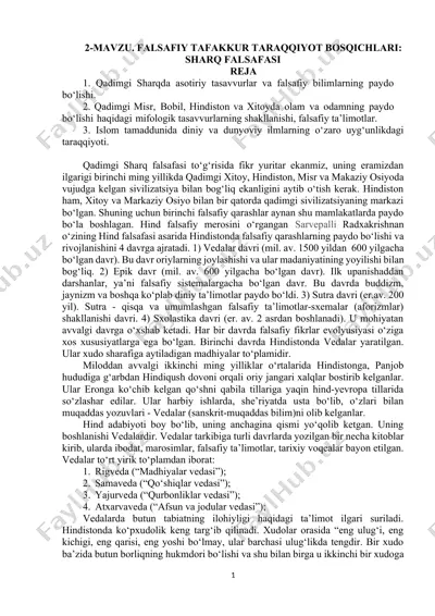 qadimgi sharq falsafasi — DOCX