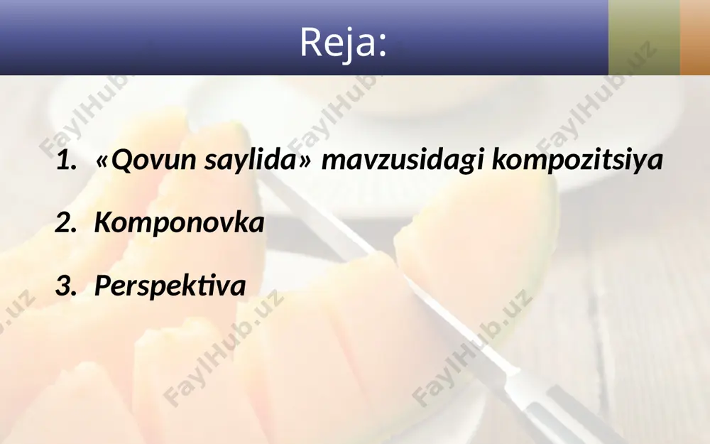 «qovun saylida» mavzusida kompozitsiya ishlash. 4- sinf - Page 2