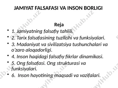 jamiyat falsafasi va inson borligi — PPTX