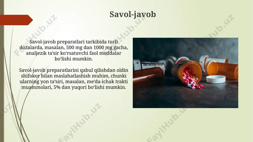analgeziya qiladigan vositalar - Page 4