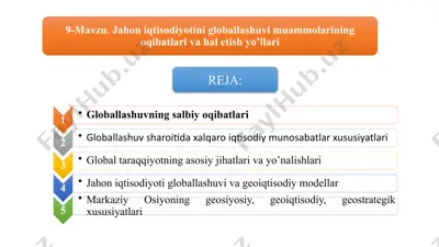 globalism va globallashuv — PPTX