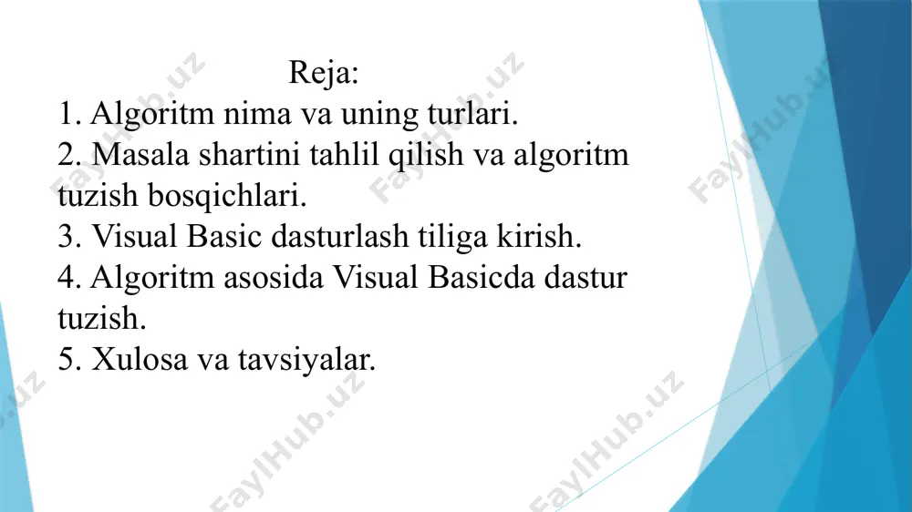 masalalarning algoritmini tuzish va shu algoritm asosida visual basic dasturlash tilida dastur tuzish - Page 3