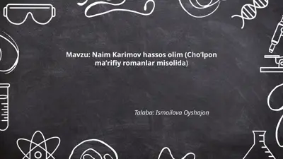 naim karimov hassos olim (choʼlpon maʼrifiy romanlar misolida) — PPTX