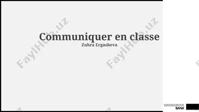 communiquer en classe — PPTX