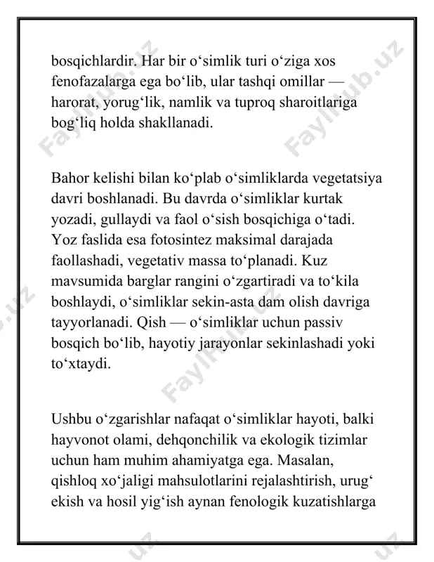 mavsumiy fenologik o‘zgarishlar - Page 3