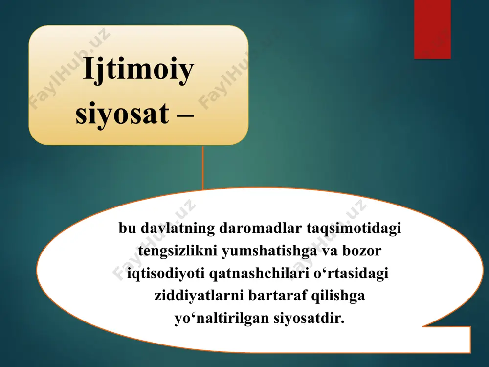 n bo‘lgan daromad. bu daromad nominal daromaddan soliqlar va majburiy to‘lovlar summasiga kam bo‘ladi. real daromad – narx darajasi o‘zgarishini hisobga olib, aholining ixtiyorida bo‘lgan daromadga sotib olish mumkin bo‘lgan tovar va xizmatlar miqdori. ya’ni, real daromad aholining ixtiyorida bo‘lgan daromadning xarid quvvatini bildiradi. aholining nominal pul daromadlari turli manbalar hisobiga shakllanib, ulardan asosiylari quyidagilar hisoblanadi: a) ishlab chiqarish omillari hisobiga olinadigan daromad; b) davlat yordam dasturlari bo‘yicha to‘lov va imtiyozlar shaklidagi pul tushumlari; v) moliya-kredit tizimi orqali olinadigan pud daromadlari. aholining moliya-kredit tizimi orqali olinadigan pul daromadlari quyidagilardan iborat: - davlat sug‘urtasi bo‘yicha to‘lovlar; - shaxsiy uy qurilishiga va matlubot jamiyati a’zolariga bank ssudalari; - jamg‘arma bankidagi omonatlar bo‘yicha foizlar; - aksiya, obligatsiya qiymatining o‘sishidan olinadigan daromad va zayom bo‘yicha to‘lovlar; - lotereya bo‘yicha yutuqlar; - tovarlarni kreditga sotib olish natijasida paydo bo‘ladigan vaqtincha bo‘sh mablag‘lar; - har xil turdagi kompensatsiya to‘lovlar va h.k. o‘zbekistonda aholi jon boshiga real …