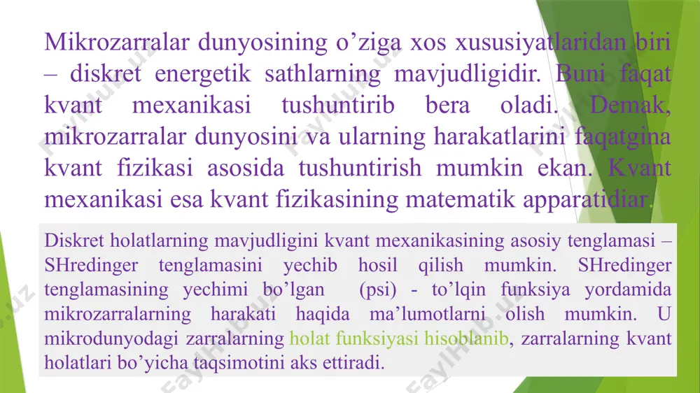 moddazarrachalarining korpuskulyar-to‘lqin dualizmi - Page 5