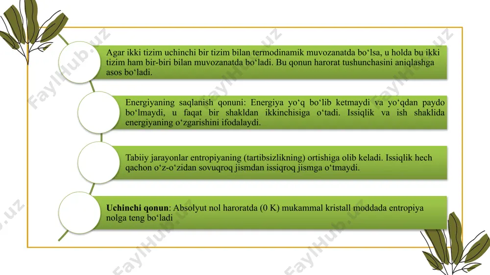 termodinamikaning 2-qonuni mavzusida kurs ishi - Page 5