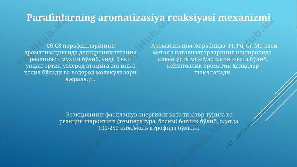 neft tarkibidagi parafinlarni (c6-c8) aromatlash reaksiyasi - Page 4