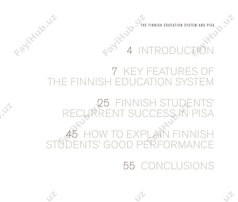 extensive education reforms of finland in the early 1970s, it can well be said that the foundations for finnish students’ success in pisa were laid already when the parents of the pisa generation began their school careers. 239831 sisus_uusi 8.9painoon.indd 10 9.9.2009 8:52:19 11 municipal system willingly, some retained their status while affi liating to the new system to guarantee their economic foundations. despite the latest reform of 1999, many basic schools are still not really compre- hensive but students’ school careers include a clear transition and even possibility of school choice be- tween primary and lower secondary schools (grades 1-6 and 7-9, respectively), with classroom teachers in the former and subject teachers in the latter. many lower secondary schools were actually built on the foundations of former parallel schools for grades 5 to 12, and continued their close affi liation with the respective general upper secondary schools, often with …