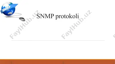snmp protokoli — PPTX
