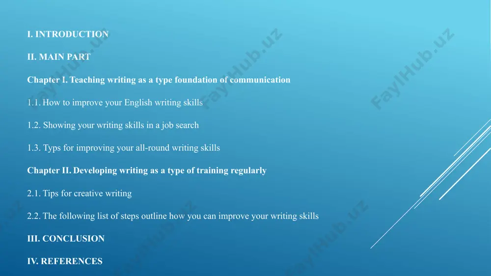 rned principles and methods in their academic, professional, and personal endeavors, leading to more effective communication, greater academic and career success, and a stronger sense of self-expression and personal growth. throughout this course paper, we have explored the fundamental importance of writing skills and their profound impact on various aspects of our lives. from academic and professional success to personal growth and self-expression, the ability to communicate effectively through the written word has emerged as a crucial and versatile skill set. as we conclude this journey, it is essential to emphasize the lifelong nature of the commitment to developing and refining our writing skills. writing is not a static ability but rather a dynamic and evolving craft that requires continuous learning, practice, and adaptation. effective writing is not merely a technical skill but a reflection of our cognitive processes, emotional intelligence, and ability to organize and convey our thoughts with …