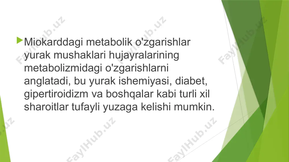 miokardda modda almashinuvining buzilishlari - Page 2