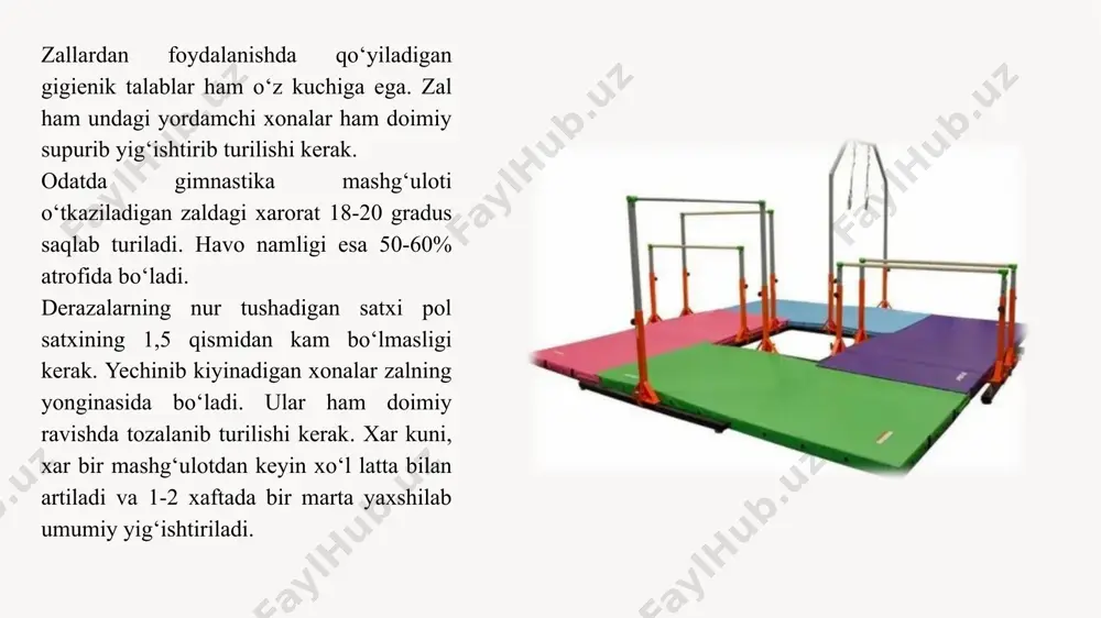 gimnastikadan o‘quv mashg‘ulotlarini o‘tkazish joylari - Page 5