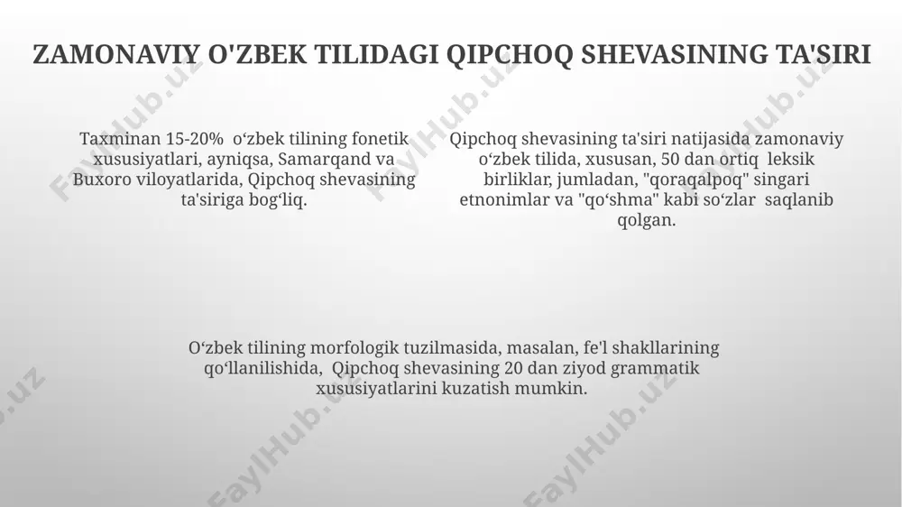 o‘zbek tilida qipchoq shevasi taqdimoti - Page 4