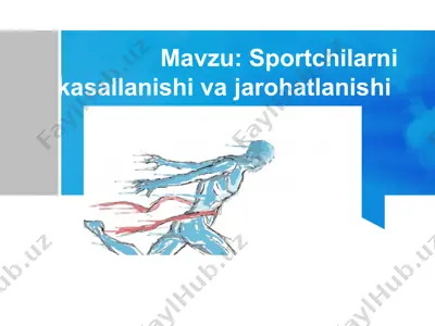 sportchilarni kasallanishi va jarohatlanishi — PPTX