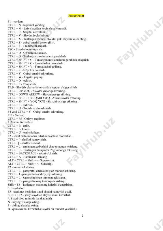 ishning ikki xil usuli mavjud: 1. file—>import—>import to stage... ketma-ketligini tanlash orqali; 2. file—►import—► import video... ketma-ketligini tanlash orqali. - axborotni muhofazalash - bu ma’iumotlarni o‘g‘irlash, yo‘qotish, soxtalashtirish, qalbakilashtirsh, ruxsatsiz foydalanish va ko‘paytnishning oldini ollsbga yo‘naltirilgan tadbirlar majmuasidir. -axborot xavfsizligi foydalanish talablari asosida ma’lumotning yashirinligi, yaxlitligi va foydalanuvchanligini ta’minlashdir. -identifikatsiya - foydalanuvchini tlzimga o‘zini tanitish jarayoni bo’lib, unda mijozning maxsus shaxsiy kartalaridan yoki uning biometrik xususiyatlaridan foydalaniladi -autentifikatsiya - foydalanuvchining to‘g‘riligi tekshiriladi va uning asosida tizimda faoliyat olib borishi mumkinligi yoki mumkin emasligi belgilanadi -avtorizatsiya — foydalanuvchiga tizim tomonidan berilgan huquqlar majmuasidir. axborot xavfsizligi quyidagi bosqichlami o‘z ichiga oladi: · himoyalash zarur bo‘lgan axborot va texnik resurslami aniqlash; · axborotlarga tahdidlar va maxfiylikni buzish mumkin bo‘lgan tuy- nuklaming to‘la to‘plamini belgilash; · axborot xavfsizligining zaifligi va xatarlaming darajasini baholash; -ip адрес - internet tizimiga ulangan har bir kompyuter uchun belgilangan 32 bitli takrorlanmas manzil. -simple mail transfer protocol (smtp) - …