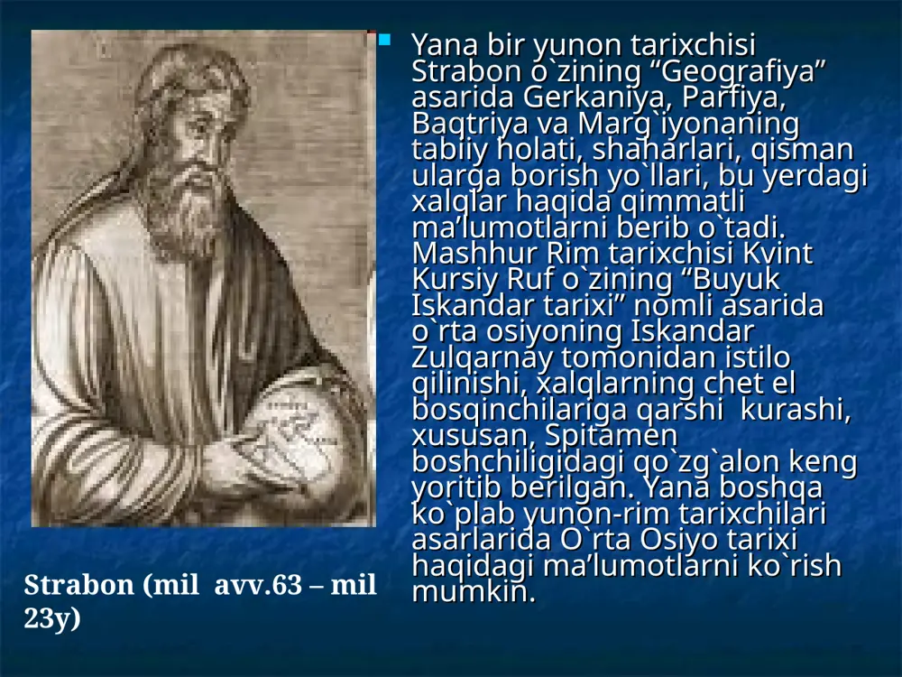 h avlod bu manbalarni o`rganishimiz, ulardan tegishli xulosa chiqarib, biz yashayotgan o`lkaning naqadar shonli o`tmishga ega ekanligini chuqur anglab, shu yurtga munosib farzand bo`lmog`imiz lozim.