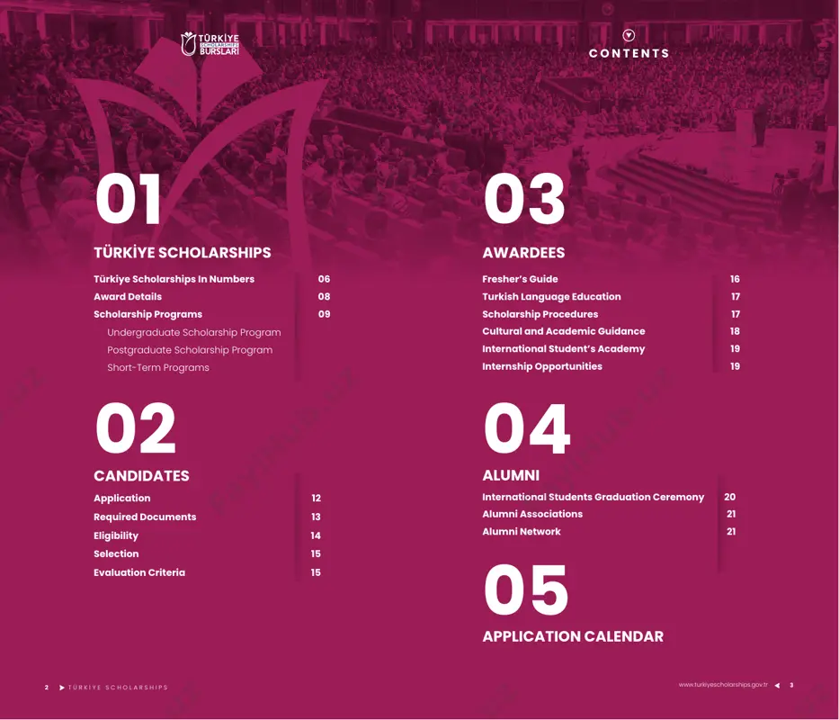 ion health insurance once-off flight ticket cultural and academic programs 100 countries. 6 t ü r k i̇ y e s c h o l a r s h i p s www.turkiyescholarships.gov.tr 9 g e n e r a l i n f o r m a t i o n 8 t ü r k i̇ y e s c h o l a r s h i p s award details university and program placement * research scholarship covers the monthly stipend, only. ** turkish language program for public officials and academicians (katip) includes the following: monthly stipend, accommodation, transportation expenses, social and cultural activities. türkiye scholarships offers a range of programs designed for each level of study, region and country, based on priority areas of study. candidates are provided with a university and academic program guide through the türkiye scholarships application system (tbbs). undergraduate scholarship program …