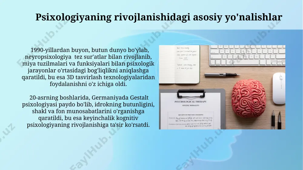 psixologiyaning rivojlanishidagi asosiy yo'nalishlar - Page 3