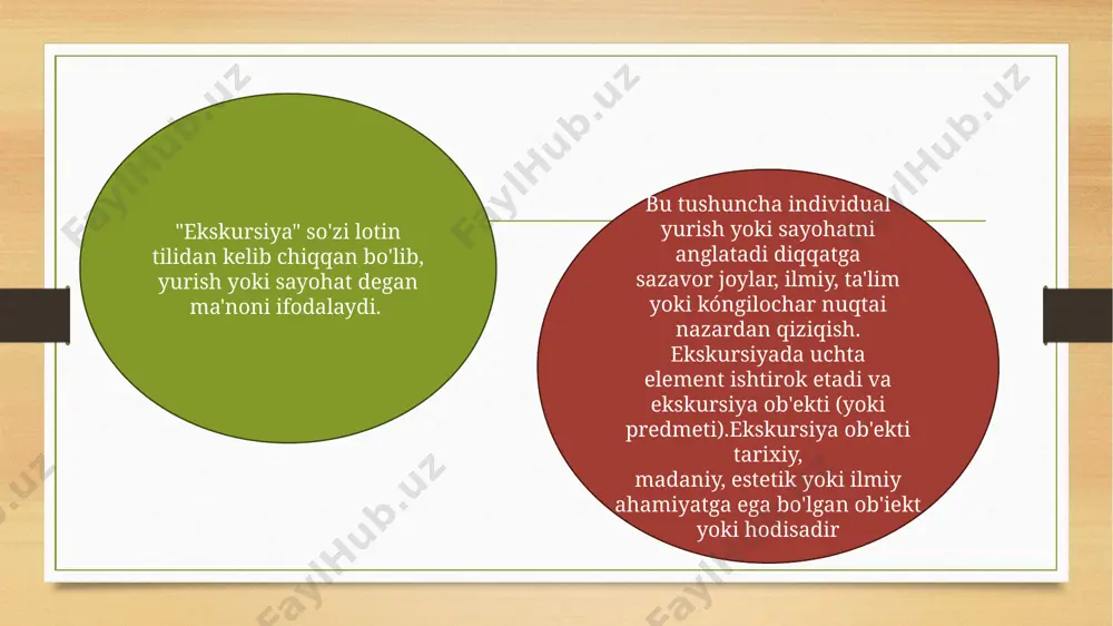 nan texnikaga bog`liq. ekskursiyada jarayonida uni olib borish texnikasi gid professional ustaligining va uning qanchalik kóp tajribaga egaligi ,ayniqsa, bolalar bilan birga ishlashish mahorati qanchalik boy ekanligi asosiy qismi bo`lib, uning ekskursiya guruhini boshqarishdagi rahbarlik mahorati ana shu jihatlari bilan amalda sinaladi. adabiyotlar: 1. ta’lim taraqqiyoti. boshlang’ich ta’lim, «sharq» 1999-yil, 7-maxsus son. 2.rustam jo‘raqulov. boshlang'ich ta'limning bugungi kundagi dolzarb muammolari. ta’lim va taraqqiyot. 25.06.2016 3. boshlanǵich sinf darsliklar: tabiiy fan 1-2-3-4-sinflar. e’tiboringiz uchun raxmat! image3.png image4.png
