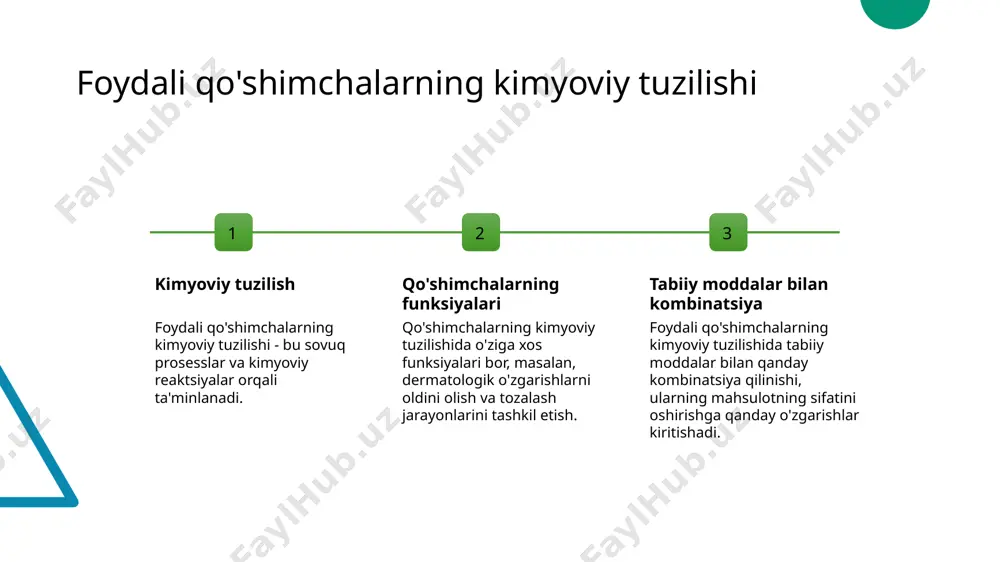 ni xushboylantirishdagi roli va ularning kimyoviy ta'siri haqida tushunchalar. 3 ta'siri o'lchovlar xushboylantiruvchi vositalarning konsentratsiyasining mahsulot sifatiga va xususiyatlarga ta'siri. 4 kimyoviy reaktsiyalar sovun tuzilishida sodda va slojnostli kimyoviy jarayatlar va ulardagi o'zgarishlar. xushboylantirish jarayonida kichik bo'yicha soyalar va ularning o'zgaruvchan o'ziga xos xususiyatlari kichik soyalar kichik soyalar xushboylantirish jarayonida mahsulotning o'ziga xos qismlari sifatida ishlatiladi va uning o'zgaruvchan xususiyatlari bilan tanishadi. ularning ta'siri kichik soyalar o'zgaruvchan ta'siri bilan mahsulotning sifatini o'zgartiradi va xushboylantirish jarayonida muhim rol o'ynaydi. kimyoviy reaktsiyalar kichik soyalar kimyoviy reaktsiyalar orqali mahsulotni o'ziga xos xususiyatlarga ega qiladi va uning sifatini o'zgartiradi. sovun tarkibining kimyoviy tahlili sovun tarkibining kimyoviy tahlili orqali, ximiy ko'proq tuzilishi va foydali qo'shimchalarning roli, sovuqli sabunlarning samaradorligi va mijozning sog'liqni ta'sir etishini o'rganamiz. photo by testalize.me on unsplash parfyumli sovunlar va ularning foydali xususiyatlari 01 foydali xususiyatlar parfyumli sovunlar odamni xushbo'y qilishda yordam beradi va tungi qorin va so'nggi muddatda qolgan haroratni saqlab …