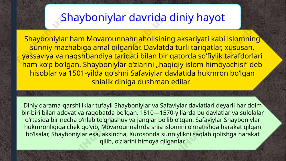 ixon madrasasi abdullaxonning onasiga atab qurilganligini hisobga olsak, o’ziga xos onaga bo’lgan hurmat ramzidir. abdullaxon davri me’morchiligining yetuk namunasi bo’lgan bu madrasa buxoro me’morchiligining xvi asrda erishgan barcha ijodiy yutuqlarni namoyish etadi. modarixon madrasasi o'z vaqtida ilmu ma'rifat maskani sifatida tanilgan. modarixon madrasasi qoʻsh madrasa ansambli me’moriy obida sharq an’analarini o‘zida mujassamlashtirgan, gubazli uslubda, bezaklar qo‘llanilgan holda qurilgan. modarixon madrasasi bilan birgalikdagi ko‘rinishi “qo‘sh” uslub namunasi hisoblanadi. madrasa darvozasi xotamkori uslubining noyob namunasi – girrix shaklli mayda yog‘och parchalaridan terilgan. me’moriy obidaning o‘ziga xos tomonlaridan biri shundaki, tuzilishi odatdagi madrasalardan ancha farq qiladi. madrasa o‘z ro‘parasidagi modarixon madrasasiga qarab biroz egilgan holatda qurilgan. modarixon madrasasi abdullaxonning onasiga atab qurilganligini hisobga olsak, o‘ziga xos onaga hurmat ramzidir. abdullaxon davri me’morchiligining yetuk namunasi bo‘lgan bu madrasa buxoro me’morchiligining xvi asrda erishgan barcha ijodiy yutuqlarni namoyish etadi. foydalanilgan adabiyotlar: 1.modarixon madrasasi tarixi va me’morchiligi haqida. (ilmlar.uz) 2.qo’sh madrasa ansambli. (meros.uz) 3.muhammad ali baljuvoniy, …