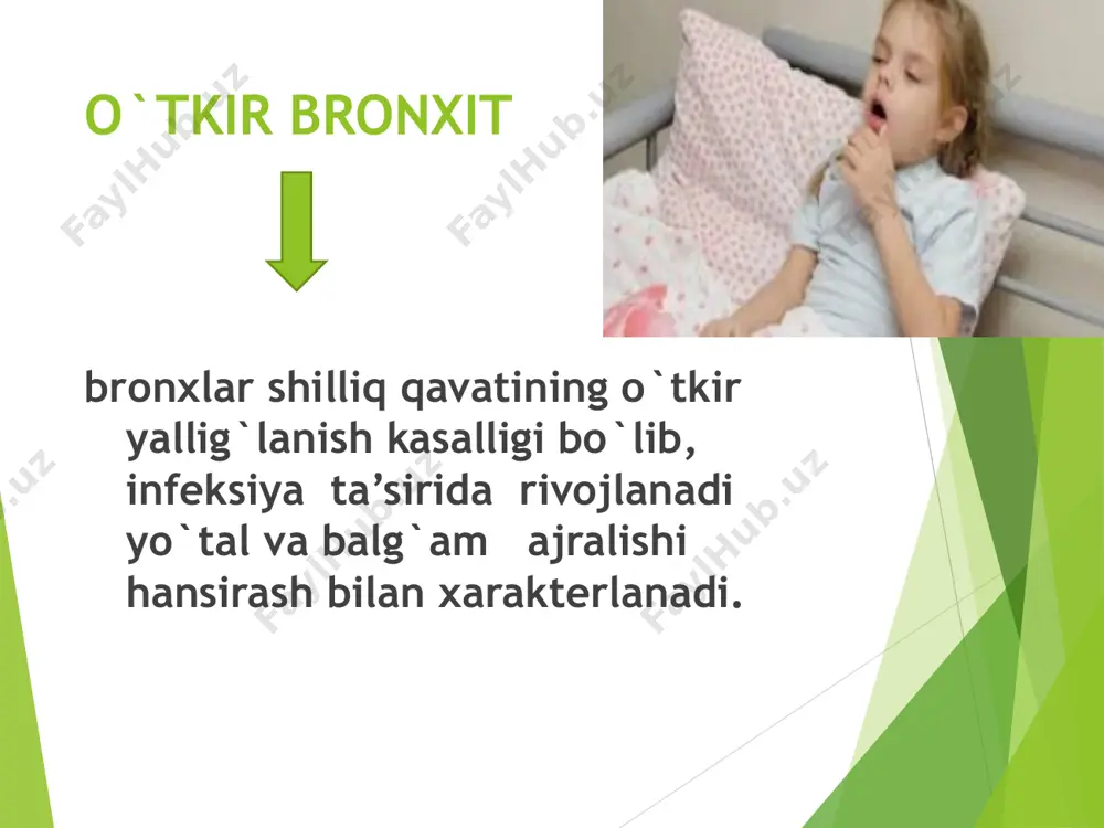 nafas olish tizimi va o'tkir va surunkali bronxit kasalligi - Page 5