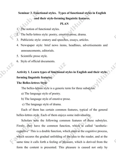 functional styles in english — DOCX