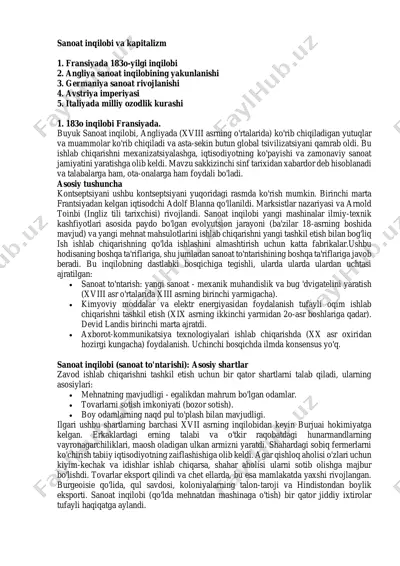 sanoat inqilobi va kapitalizm — PDF