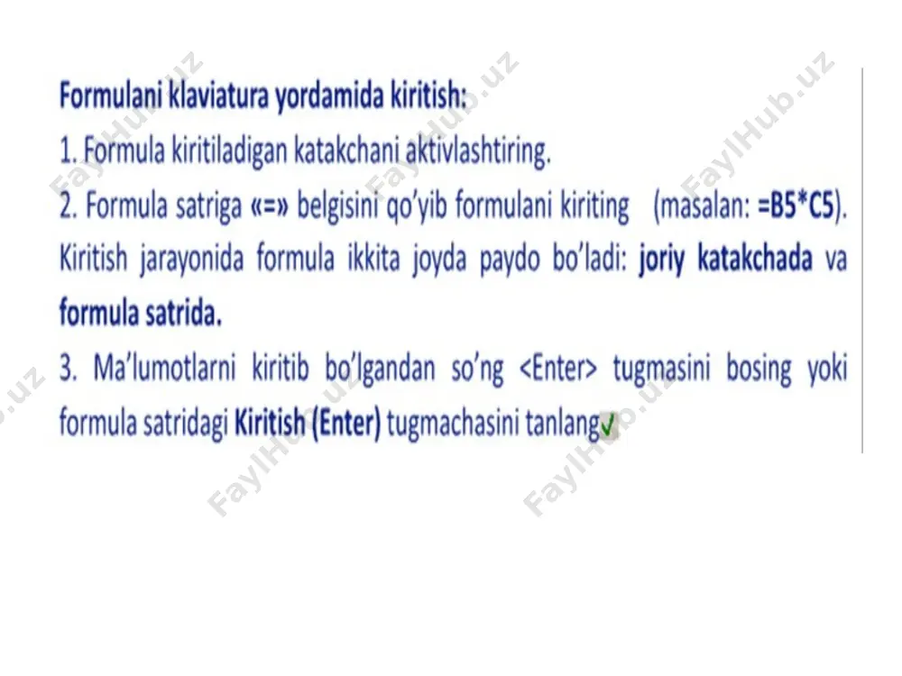 ms excel дастурида ишлаш технологиялари - Page 5
