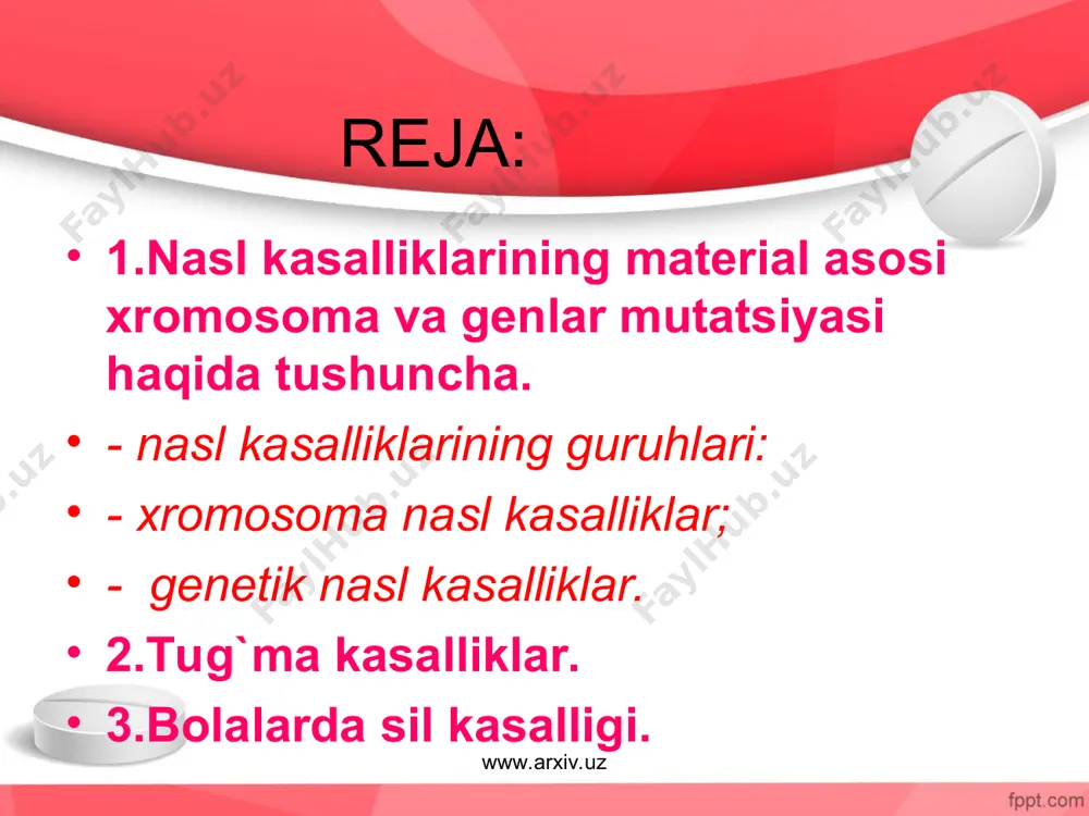 yol ichki jinsiy a`zosida (bachadon yo`lida) qo`shilishi (birikishi) natijasida bunyod bo`lgan yangi hujayra (homila) ning jinsini belgilaydi. ayol jinsiy hujayrasi (tuxum hujarasi) dagi 23-nchi xromasoma iks-iks (xx), erkak jinsiy hujayrasi (spermatozoid) dagi 23-nchi xromasoma, iks-igrik (xy) bo`ladi.erkak jinsiy hujayrasining iks (x) xromasomasi ayol jinsiy hujayrasining iks (x) xromasomasi bilan qo`shilsa homila qiz bo`ladi.erkak jinsiy hujayrasidagi igrik (y) xromasoma ayol jinsiy hujayrasining iks (x) xromasomasi bilan qo`shilsa homila o`g`il bo`ladi.ta`kidlash lozimki, ayol jinsiy hujayrasi yadrosining xromasomasi faqat xx (iks-iks) bo`ladi. shunday qilib, bunyod bo`lgan homilaning qiz yoki o`g`il bo`lishi, asosan erkak jinsiy hujayrasi yadrosidagi 23-nchi iks-igrik (xy) xromasomaga bog`liq. ammo, bu jarayon erkak va ayolning xohishi (ixtiyori) ga bog`liq emas. www.arxiv.uz www.arxiv.uz www.arxiv.uz www.arxiv.uz ayol va erkak jinsiy hujayralarining har ikkalasi ayol bachadon nayida bir-biri bilan qo`shilishi (urug`lanishi) natijasida yangi hujayra (homila) paydo bo`ladi. bu yangi hujayra (homila) da 46 ta xromasoma bo`lib, ularning har qaysisida ko`plab genlar bo`ladi. mazkur xromasomalar …