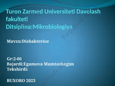 mikrobiologiya — PPTX