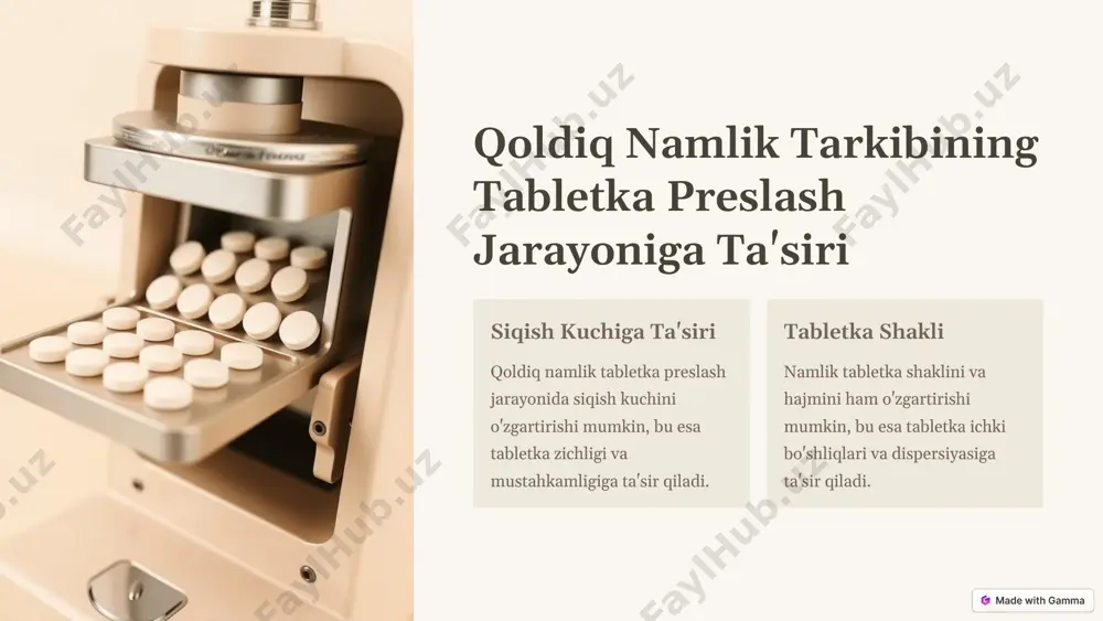 tabletka preslashda qoldiq namlikning ahamiyati - Page 4