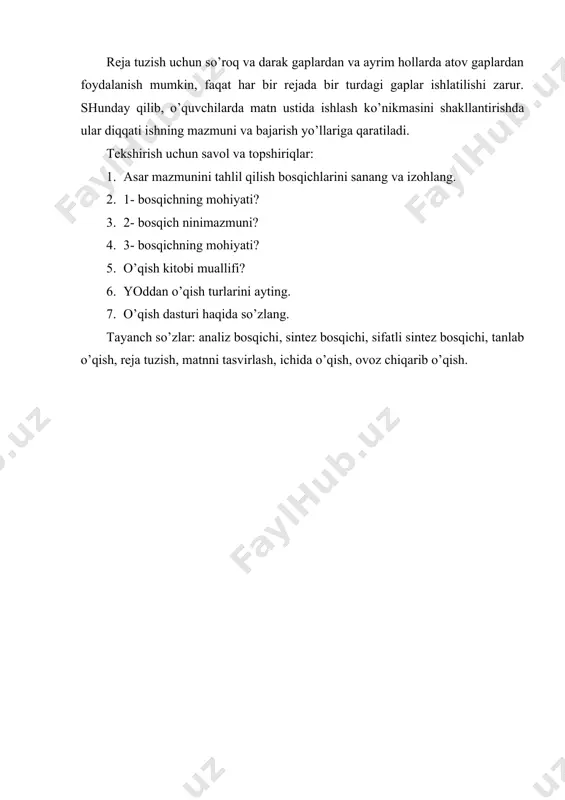 badiiy asar matni ustida ishlash - Page 5