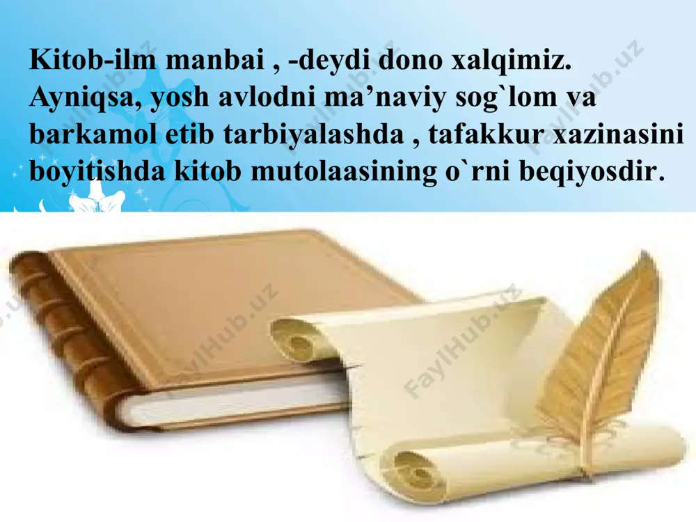 "kitobim, jon kitobim" mavzusidagi bir soatlik dars ishlanmasi - Page 4