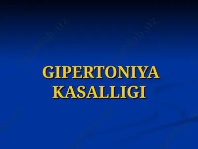 gipertoniya kasalligi — PPT