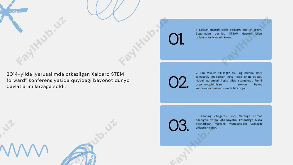 qozogistonda ham) quyidagi mutaxasislar keskin yetishmaydi: akt- mutaxasislar, programmistlar, injenerlar, yuqori texnologiyalarni ishlab chiqaruvchi mutaxasislar va boshqalar. - kelajakda shunday kasblar paydo boladiki, hattoki buni hozir tasavvur qilish ham qiyin, ular hammasi tabiiy va aniq fanlar asosida texnika va yuqori texnologiyalarni ishlab chiqarish bilan bogliq boladi. bular biotexnologiya, nanotexnologiya kabi mutaxassisliklarga bolgan talab ortadi. etiboringizetiboringiz uchunuchun rahmat!rahmat!