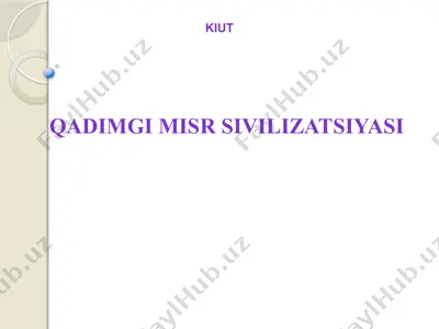 qadimgi misr sivilizatsiyasi — PPTX