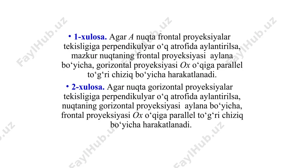 geometrik shakllarni proyeksiyalar tekisligiga perpendikulyar o‘q atrofida aylantirish - Page 4