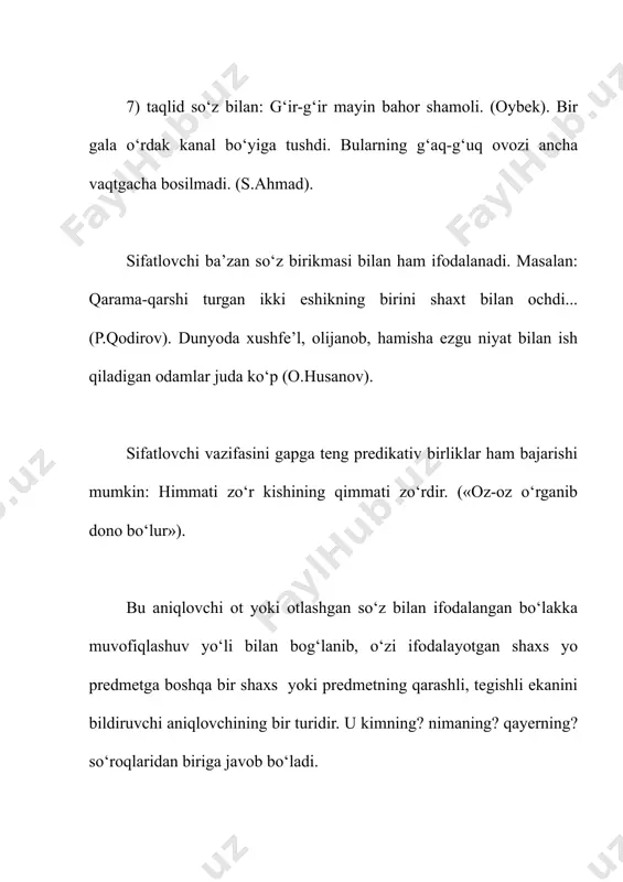 ikkinchi darajali bo‘laklarning gapdagi ahamiyati - Page 4