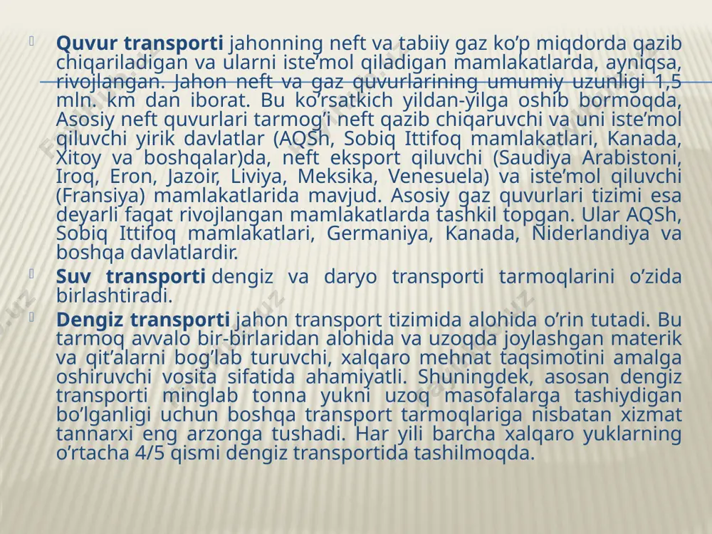 n temir yo’llari” ajning xalqaro turistik yarmarkalarda ishtirok etishi muhim ahamiyatga ega, bu yarmarkalarda hamdo’stlik va chet el mamlakatlarining yuzlab mashhur turistik firmalari taqdim etilgandi. bu savdo maydonlarida jamiyat nomidan “o’ztemiryo’lyo’lovchi” aj temir yo’l transportida turistik tashishlarni tashkillashtirish sohasida o’z imkoniyatlarini ko’rsatmoqda. bu imkoniyatlardan biri bu jahon standartlarining barcha talablariga javob beradigan yangi rusumdagi yo’ovchi vagonlarda yo’lovchilarni tashish hisoblanadi. “o’zbekiston temir yo’llari” aj turli xalqaro tashkilotlar, firmalar, kompaniyalar, mdh davlatlari temir yo’l ma’muriyatlari, boltiq va uzoq horij vakillarini qabul qiladi. muzokaralarda ikki tomonlama hamkorlik, tashishlarni tashkil qilish, material va ehtiyot qismlar bilan ta’minlash, yangi liniyalar va inshootlarni qurish, investitsiya dasturi va ko’pgina boshqa masalalarko’rib chiqilmoqda. hozirda butunjahon banki, osiyo tarraqiyot banki, yapon xalqaro hamkorlik agentligi(jica), evropa qayta qurish va rivojlanish banki (ebrr), kfb banki(germanya), eksimbank (kxr) jamiyatning jiddiy hamkorlari bo’lib kelmoqda.shu bilan birga «patentes talgo l.s.» (ispaniya), “jeysmar” (fransiya), “plasser end toyrer” (avstriya), «cntic» va «crtg»(xitoy), «belam» (latviya), “sumimoto, “marubeni”, …