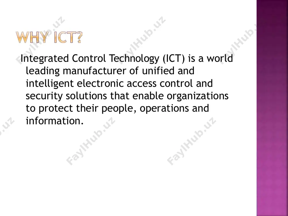 strong sense of responsibility, and those with a high level of initiative and an amazing drive to improve. we think differently and we stand out from the crowd but for all the right reasons. we innovate, move fast, and constantly challenge ourselves to come up with better ways of doing things. that’s why ict is such an amazing place to work. ⦿ict - integrated control technology ⦿ict unified access control & intruder detection technology ⦿top rated manufacturer of unified access control systems. designed in new zealand. high security for sme & enterprise commercial. smartphone & rfid card access ⦿ all that hard work does have its perks, with ict employees enjoying a wide range of benefits ⦿ ict - integrated control technology ⦿working at ict | integrated control technology ⦿we celebrate diversity & the right to recognize each other. we're innovative, move fast & constantly challenge ourselves with better ways …