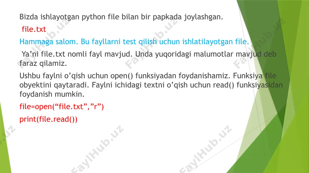 fayllar bilan ishlash - Page 2