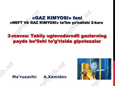 gaz kimyosi — PPT