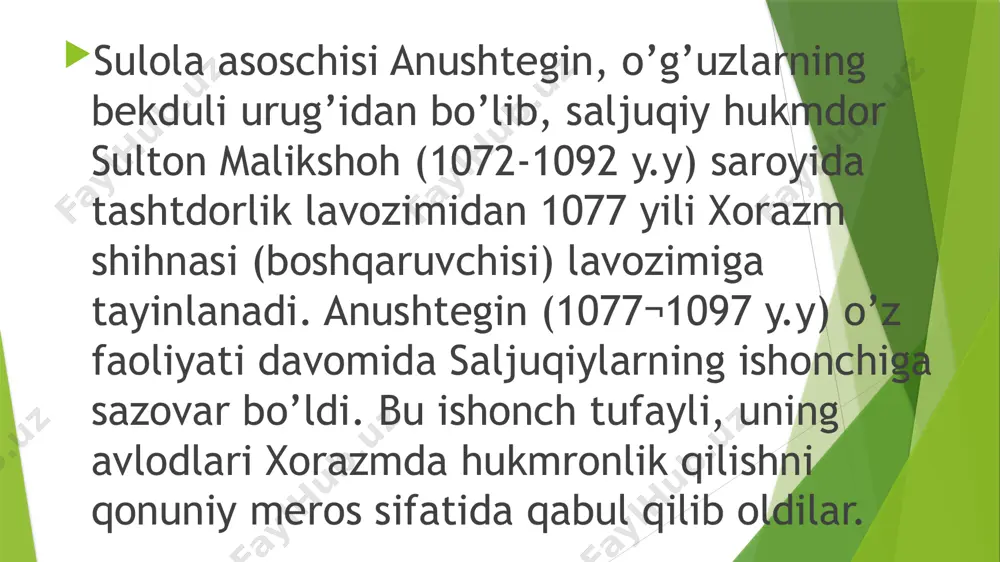 katta xorazm davlati va saljuqiylar sulolasi - Page 4