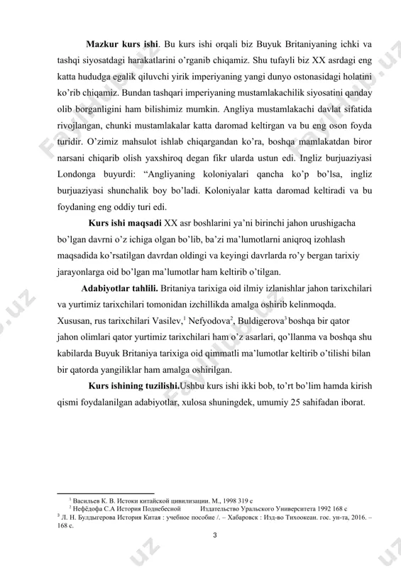 tor yurtimiz tarixchilari ham o’z asarlari, qo’llanma va boshqa shu kabilarda buyuk britaniya tarixiga oid qimmatli ma’lumotlar keltirib o’tilishi bilan bir qatorda yangiliklar ham amalga oshirilgan. [2: васильев к. в. истоки китайской цивилизации. м., 1998 319 с] [3: нефёдофа с.а история поднебесной издательство уральского университета 1992 168 с] [4: л. н. булдыгерова история китая : учебное пособие /. – хабаровск : изд-во тихоокеан. гос. ун-та, 2016. –168 с. ] kurs ishining tuzilishi.ushbu kurs ishi ikki bob, to’rt bo’lim hamda kirish qismi foydalanilgan adabiyotlar, xulosa shuningdek, umumiy 25 sahifadan iborat. i.1 xx asr boshida buyuk britanyaning ijtimoiy ahvoli. buyuk britaniyada ijtimoiy sohada o’zgarishlar kuzatildi. birinchi jahon urushidan oldingi liberal hukumat tomonidan amalga oshirilgan texnologiyalar zamonaviy britaniyaning butun ijtimoiy tizimini tayanadigan poydevoriga aylandi. muhimi, liberallar taklif qilgan ijtimoiy strategiyani qabul qilishda inglizlarning o’zlari ham bevosita ishtirok etgan. va bir necha bor aholi liberallarning yuk yo’nalishini qo’llab-quvvatlagan. saylovchilarning ko’pchiligining aniq ifodalangan qo’llab-quvvatlashi konservatorlar …