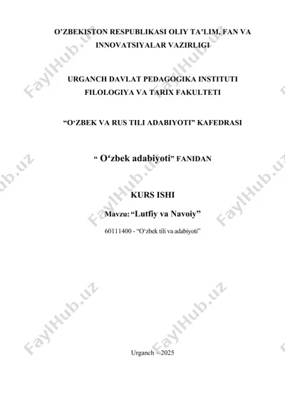 lutfiy va navoiy — DOCX