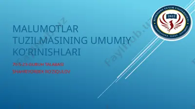ma'lumotlar tuzilmasi — PPTX